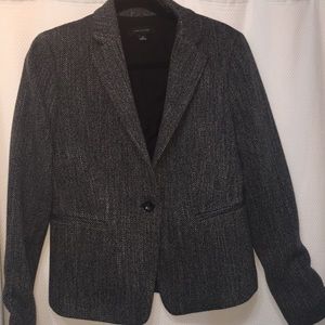 Ann Taylor Gray/Black Tweed Blazer Size 6